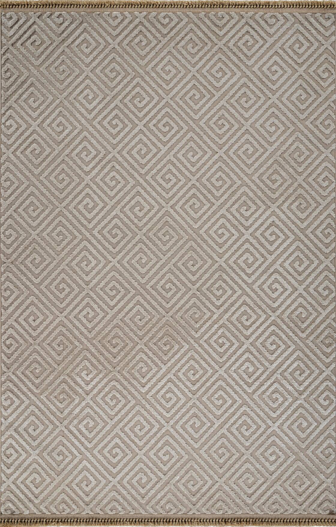 Anemon 6813 Vizon - Polyester Dokuma Halı | İskandinav Salon Halısı